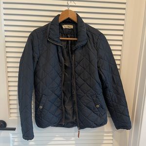 Dark Blue Quilted Jacket